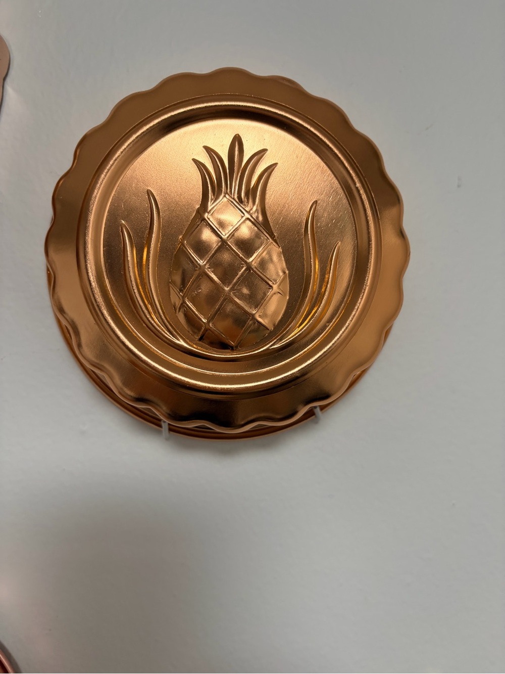 Vintage Copper Pineapple Mold Wall Hanging Kitchen Decor